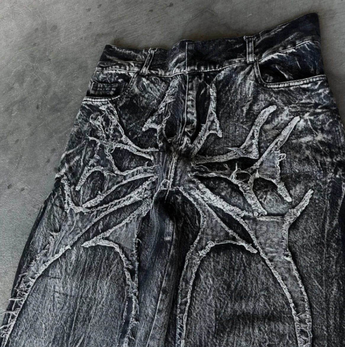 High Street Spider Embroidered Jeans