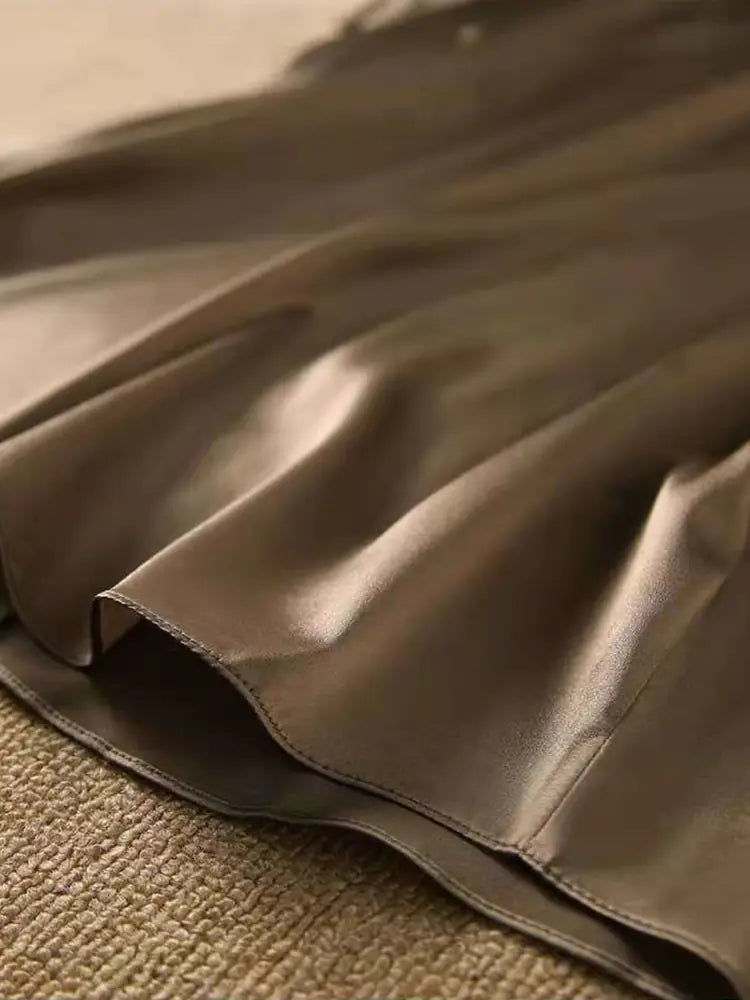 High-end Acetate Mulberry Silk T-shirt for Women