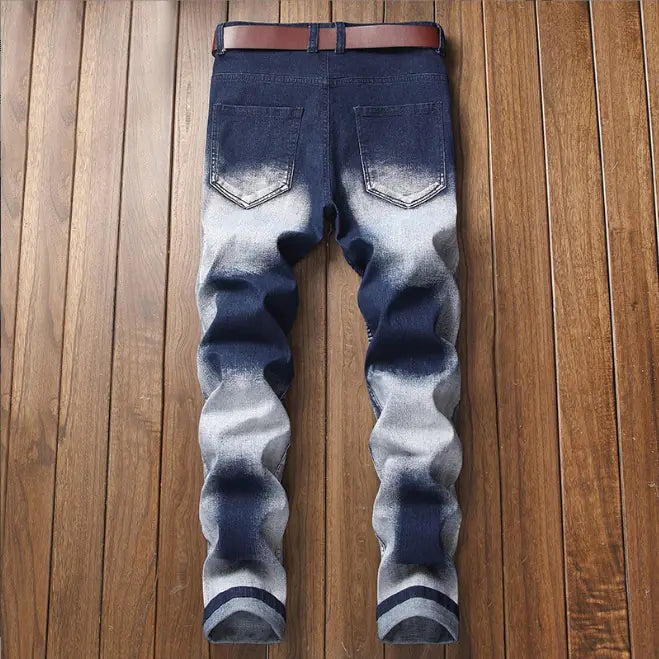 Men's Blue Stretch Denim Jeans for International Trade