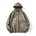 High Street Hip Hop Graffiti Embroidered Hoodie