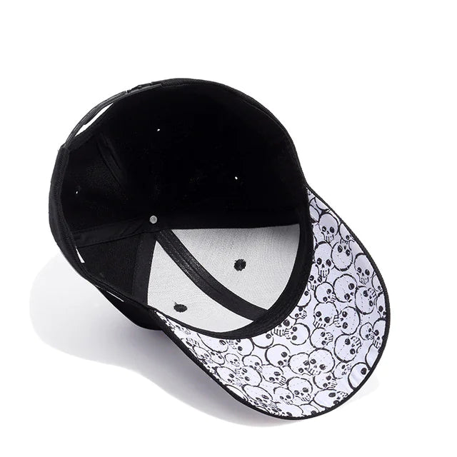 Hip-Hop Style Skeleton Embroidered Baseball Cap