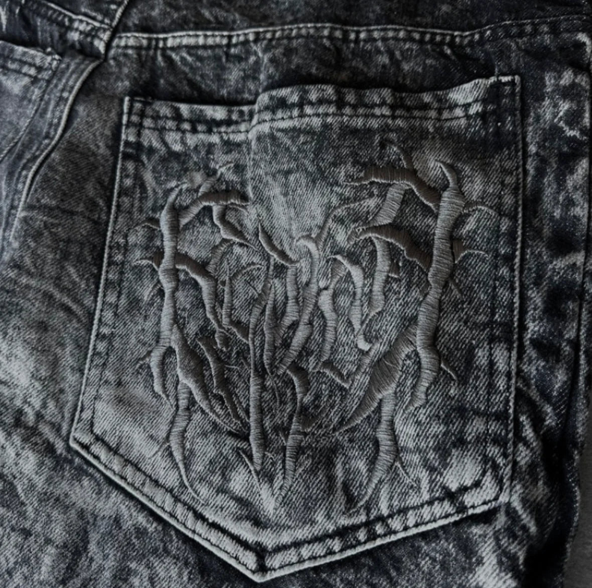 High Street Spider Embroidered Jeans