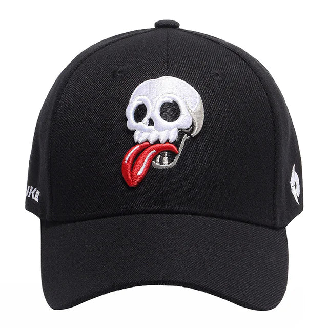 Hip-Hop Style Skeleton Embroidered Baseball Cap