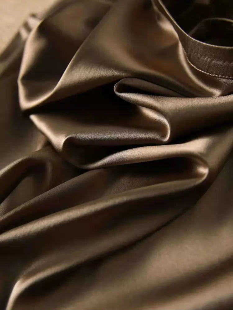 High-end Acetate Mulberry Silk T-shirt for Women